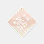 Twee Groovy 2de verjaardag Boho Retro Daisy Servet (Hoek)