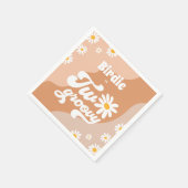 Twee Groovy 2de verjaardag Boho Retro Daisy Servet (Hoek)