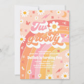 Twee Groovy 2de verjaardag van de Vredesfeest Rain Kaart (Voorkant)