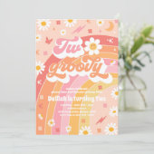 Twee Groovy 2de verjaardag van de Vredesfeest Rain Kaart (Staand voorkant)