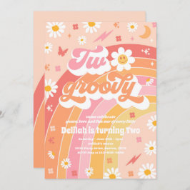 Twee Groovy 2de verjaardag van de Vredesfeest Rain Kaart