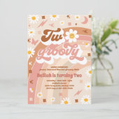 Twee Groovy 2de verjaardag van de Vredesfeest Rain Kaart (Staand voorkant)