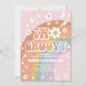 Twee Groovy 2de verjaardag van de Vredesfeest Rain Kaart (Voorkant)