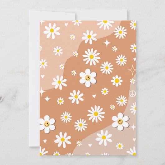 Twee Groovy 2e verjaardag Daisy Groovy Party Kaart (Achterkant)