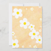 Twee groovy 2e verjaardag gele bloem macht hippie kaart (Achterkant)