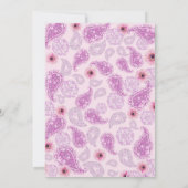 Twee Groovy 2e Verjaardag Roze Paisley Flower Powe Kaart (Achterkant)