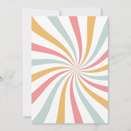 Twee Groovy 2e verjaardag uitnodiging (Achterkant)