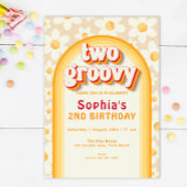 Twee groovy 2e verjaardag uitnodiging | Boho Daisy