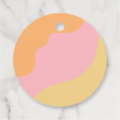 Twee Groovy 2e verjaardag van de Retro Daisy Parti Bedankjes Labels (Achterkant)