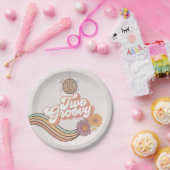 Twee Groovy 2e verjaardagsfeestje Papieren Bordje (Feest)