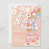 Twee Groovy 4ever Joint 2 Ages Roze Groovy Verjaar Kaart (Voorkant)