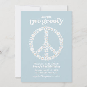 Twee Groovy 70s Daisy Birthday Party Kaart