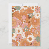 Twee Groovy Birthday Party nodigt Hippie Rainbow u Kaart (Achterkant)