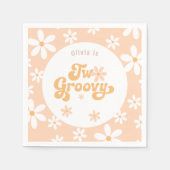 Twee Groovy Boho Arch 2e Verjaardag uitnodiging Servet (Voorkant)