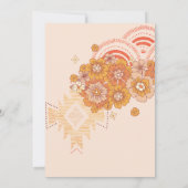 Twee Groovy Boho Floral Groovy 2e verjaardag Kaart (Achterkant)