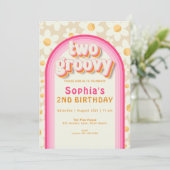 Twee Groovy Boho Madeliefje Regenboog 2e Verjaarda Kaart (Staand voorkant)