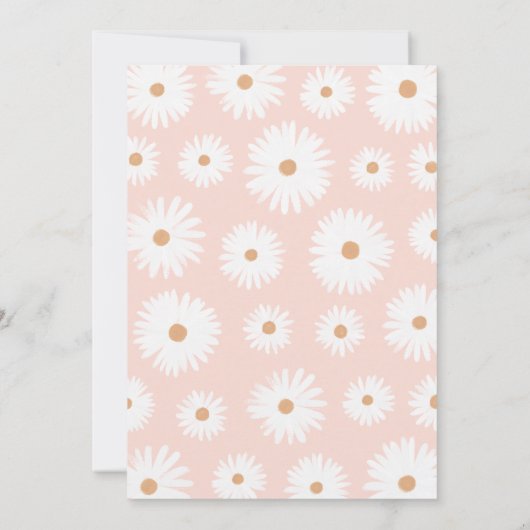 Twee Groovy Boho Retro Daisy 2de verjaardag Kaart (Achterkant)