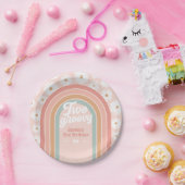 Twee Groovy Boho Retro Daisy 2de verjaardag Papieren Bordje (Feest)