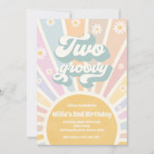 Twee Groovy Boho Sunshine Daisy 2e verjaardag Kaart (Voorkant)