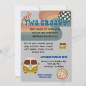 Twee Groovy Boy's verjaardagsuitnodiging Kaart (Voorkant)