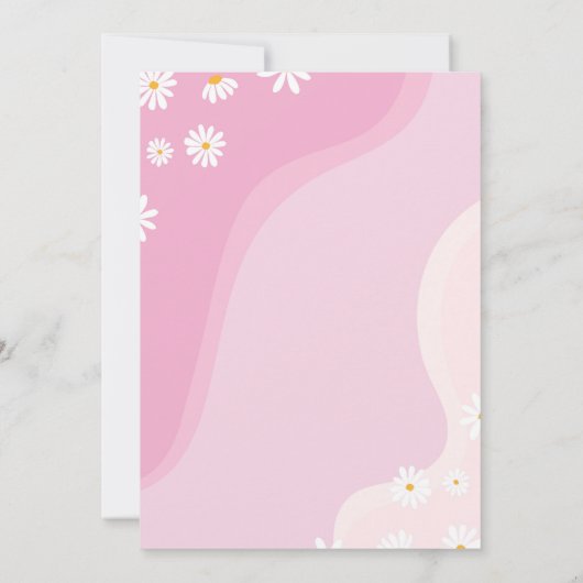 Twee Groovy Daisy 2e Verjaardag uitnodiging (Achterkant)