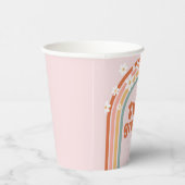 Twee Groovy daisy boho florale regenboog, tweede v Papieren Bekers (Rechts)