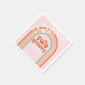 Twee Groovy daisy boho florale regenboog, tweede v Servet (Hoek)