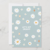 Twee Groovy Daisy Hippie 2e Retro Verjaardag Kaart (Achterkant)