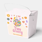 Twee Groovy Disco Ball 2e verjaardagsfeestje Bedankdoosjes (Achterkant)