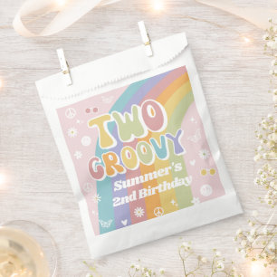 Twee Groovy Favor Bags   Groovy Birthday Bedankzakje