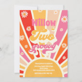 Twee Groovy Hippie 2e verjaardag Sunshine Daisy Kaart (Voorkant)