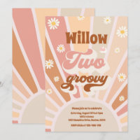 Twee Groovy Hippie 2e verjaardag Sunshine Daisy
