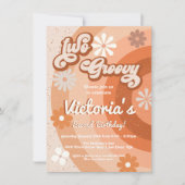 Twee Groovy Hippie Retro Birthday Party Kaart (Voorkant)