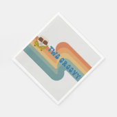 Twee Groovy Jongens Verjaardag Papier Servet (Hoek)