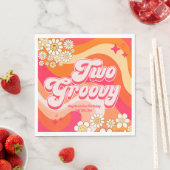 Twee Groovy Kleurrijke Meisje Verjaardag Servet (Insitu)