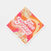 Twee Groovy Kleurrijke Meisje Verjaardag Servet (Hoek)