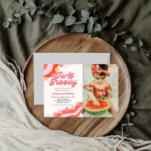 Twee groovy madeliefje Retro Groovy 2e verjaardag Kaart