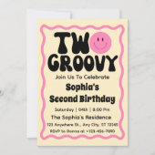 Twee groovy meisje 2e verjaardag kaart (Voorkant)