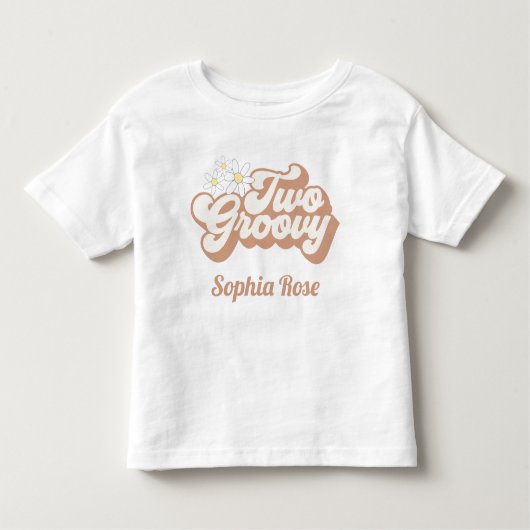 Twee groovy meisjes retro 70s verjaardag meisje sh kinder shirts (Voorkant)