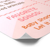 Twee Groovy One Retro Daisy Birthday Milestone Sig Poster (Hoek)