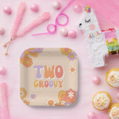 Twee Groovy Party Paper Borden Papieren Bordje (Feest)