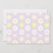 Twee Groovy Pastel Colour Daisy 2e verjaardag Foto Kaart (Achterkant)