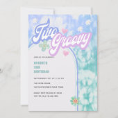 Twee Groovy Pastel Tie Dye 2e verjaardag Kaart (Voorkant)