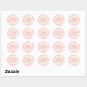 Twee Groovy Pink Daisy Checker Ronde Sticker (Vel)