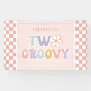 Twee Groovy Pink Daisy Checker Spandoek