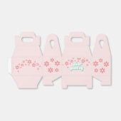 Twee Groovy Pink Daisy tweede verjaardag Favor Box Bedankdoosjes (Uitgevouwen)