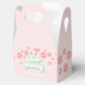 Twee Groovy Pink Daisy tweede verjaardag Favor Box Bedankdoosjes (Geopend)