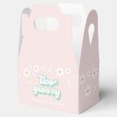 Twee Groovy Pink Daisy tweede verjaardag Favor Box Bedankdoosjes (Geopend)