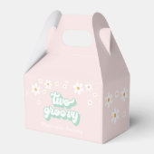 Twee Groovy Pink Daisy tweede verjaardag Favor Box Bedankdoosjes (Voorkant Zijde)