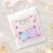 Twee Groovy Preppy Patch 2e verjaardagsfeestje Bedankzakje (Geknipt)